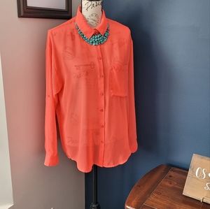Vibrant Sheer Blouse